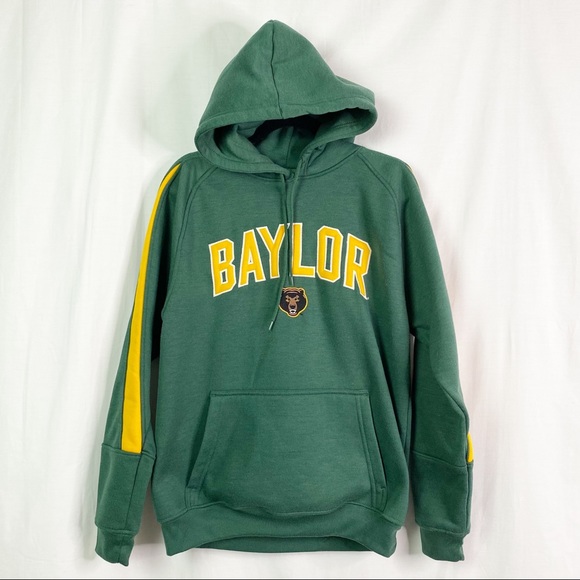 Vintage Y2K Baylor Bears Collegiate Hoodie Sweater Medium Green Yellow - Picture 1 of 9